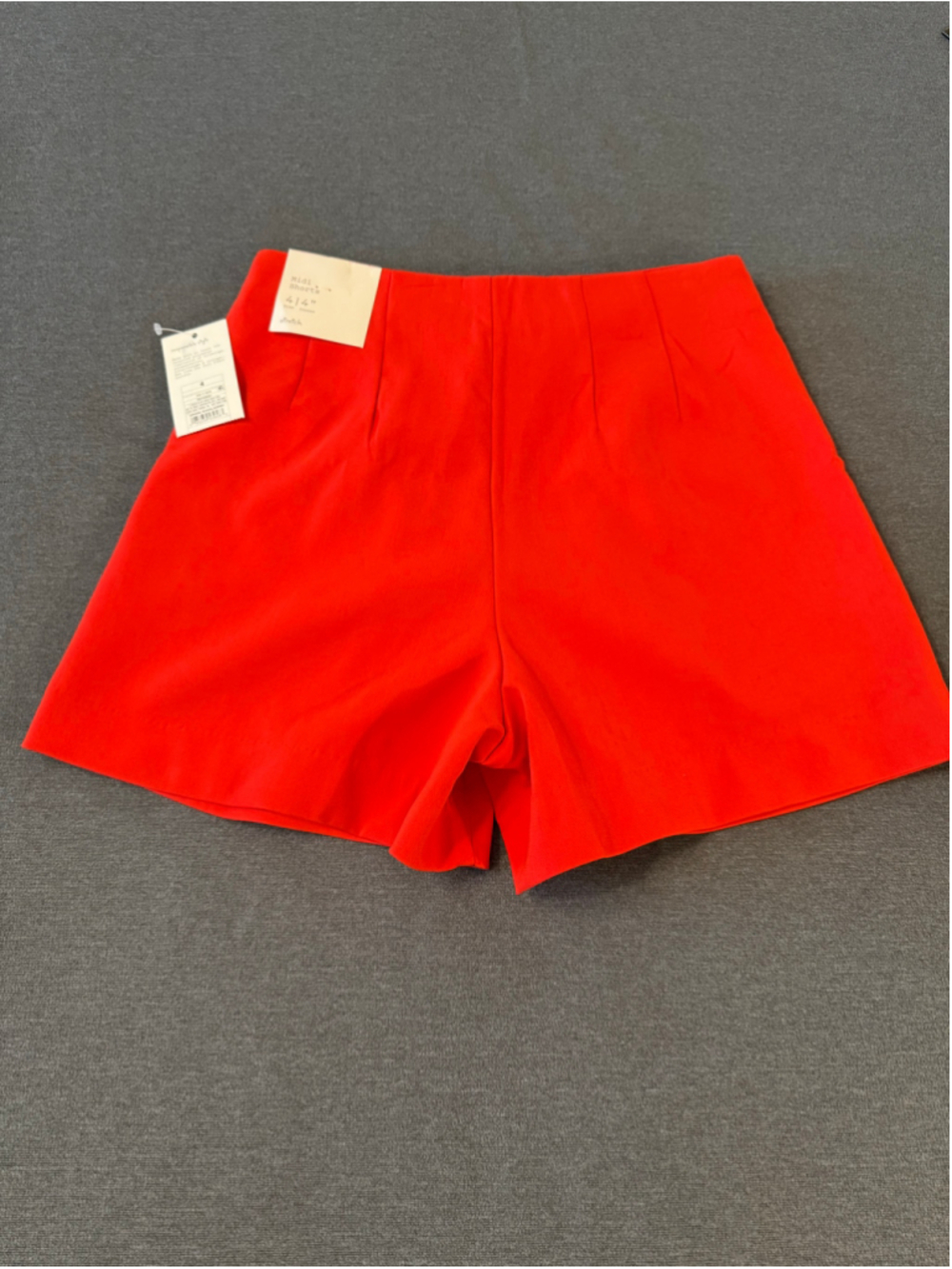 A New Day NWT High Rise Stretch Midi Shorts Orange Red 4 - Picture 2 of 7